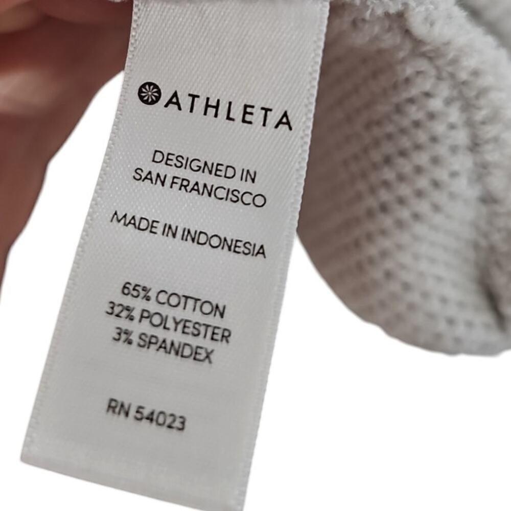 Athleta French Terry Pique Wrap Cardigan Gray Size S - Picture 6 of 8